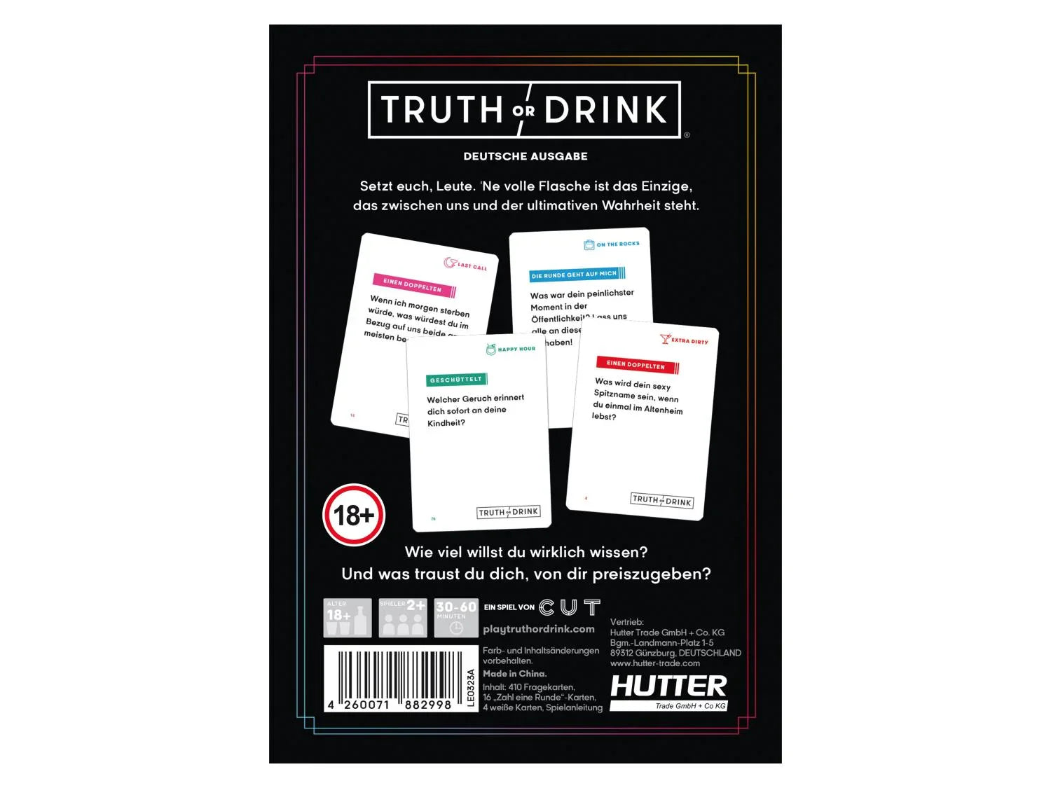 HUCH! Jeu de socit Truth or Drink