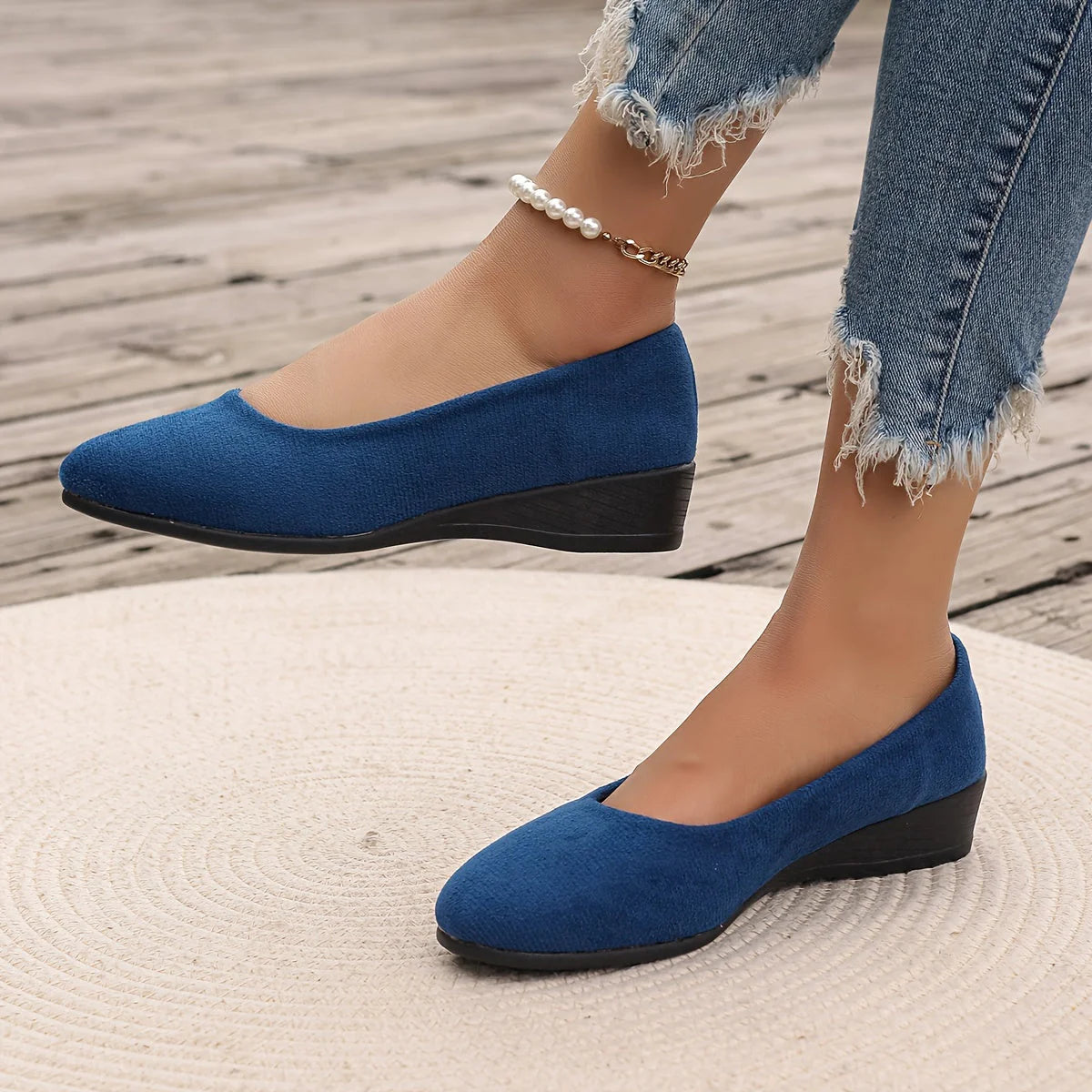 Éliane | Ballerines confortables à talon compensé