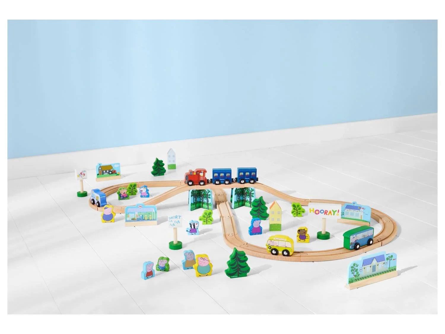Coffret de train en bois Peppa Pig