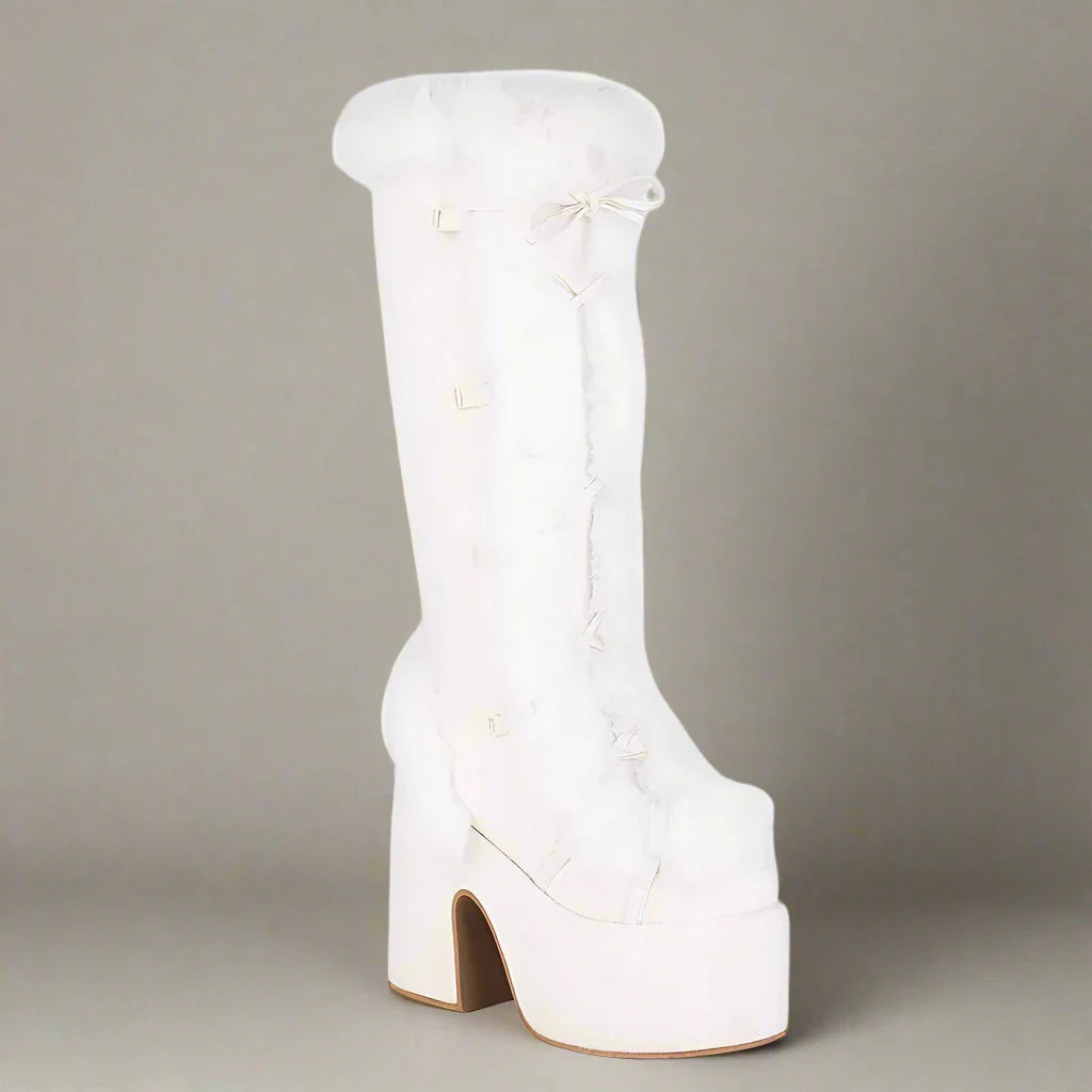 Bottes à plateforme épaisses et confortables pour le style hivernal