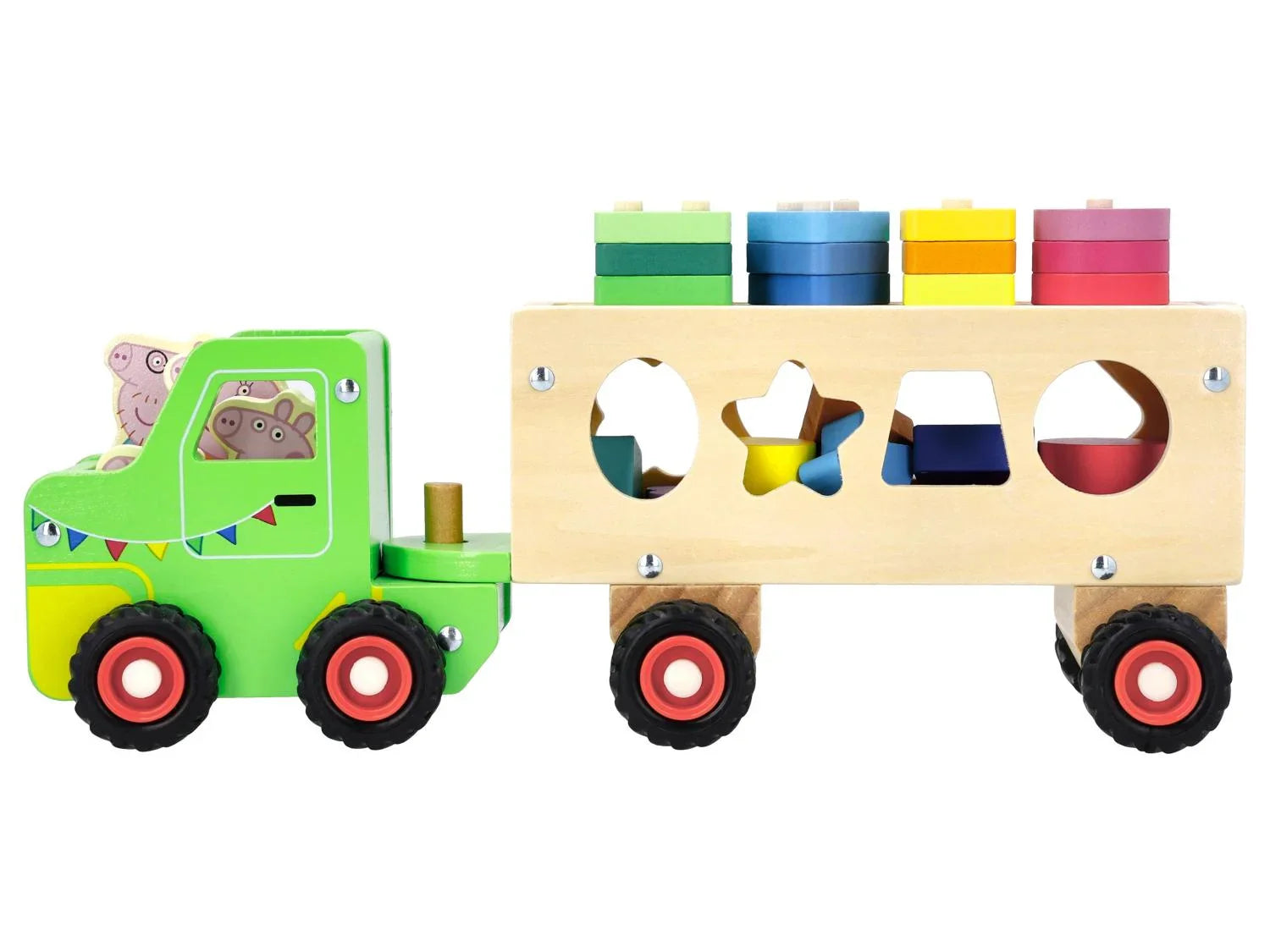 Camion en bois avec remorque