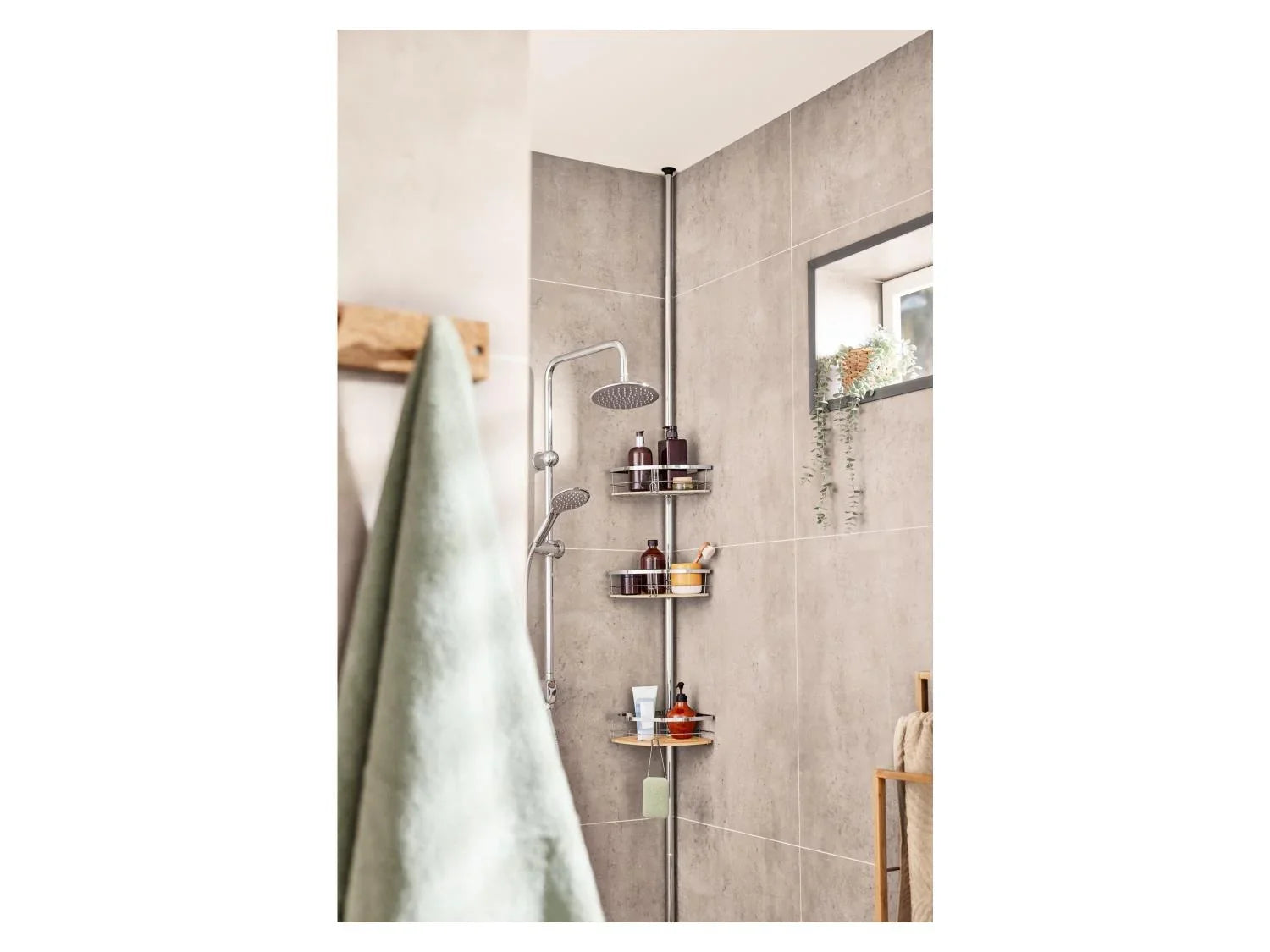 LIVARNO home tagre de salle de bain tlescopique, 3 paniers