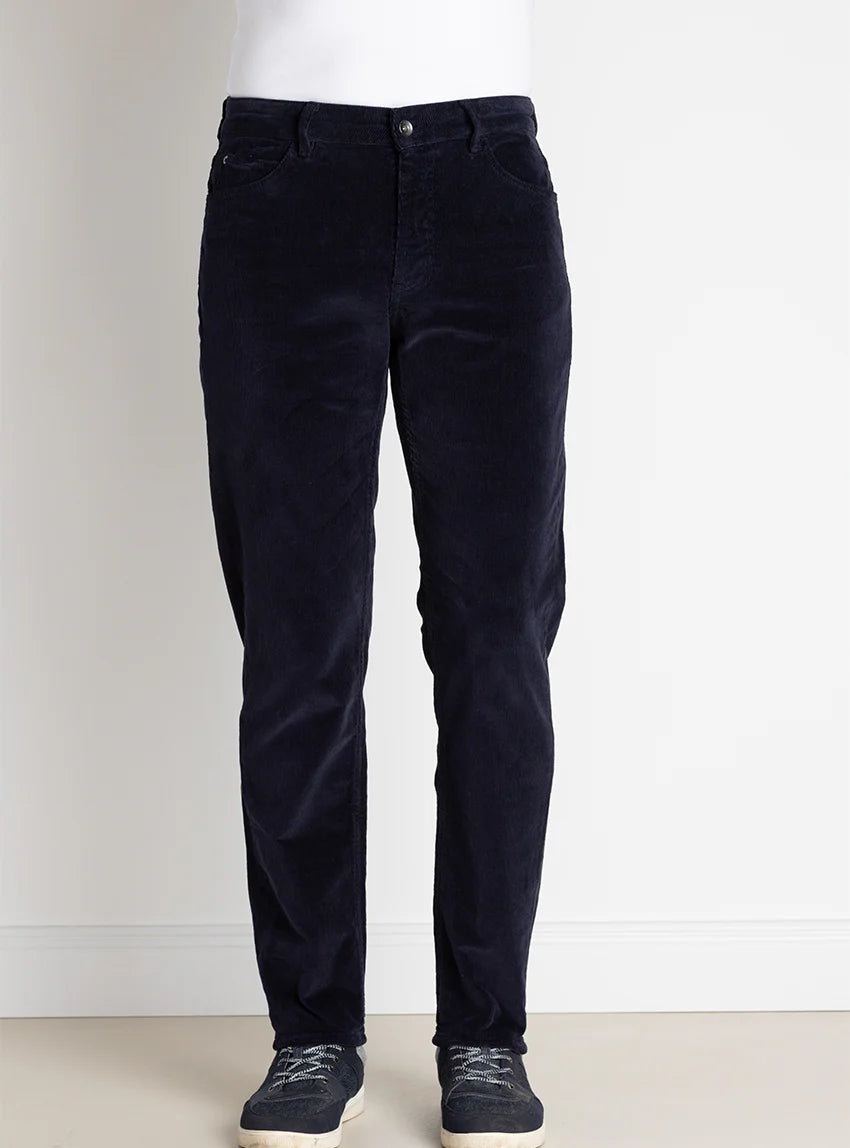 Pantalon homme velours côtelé en coton Bleu Marine