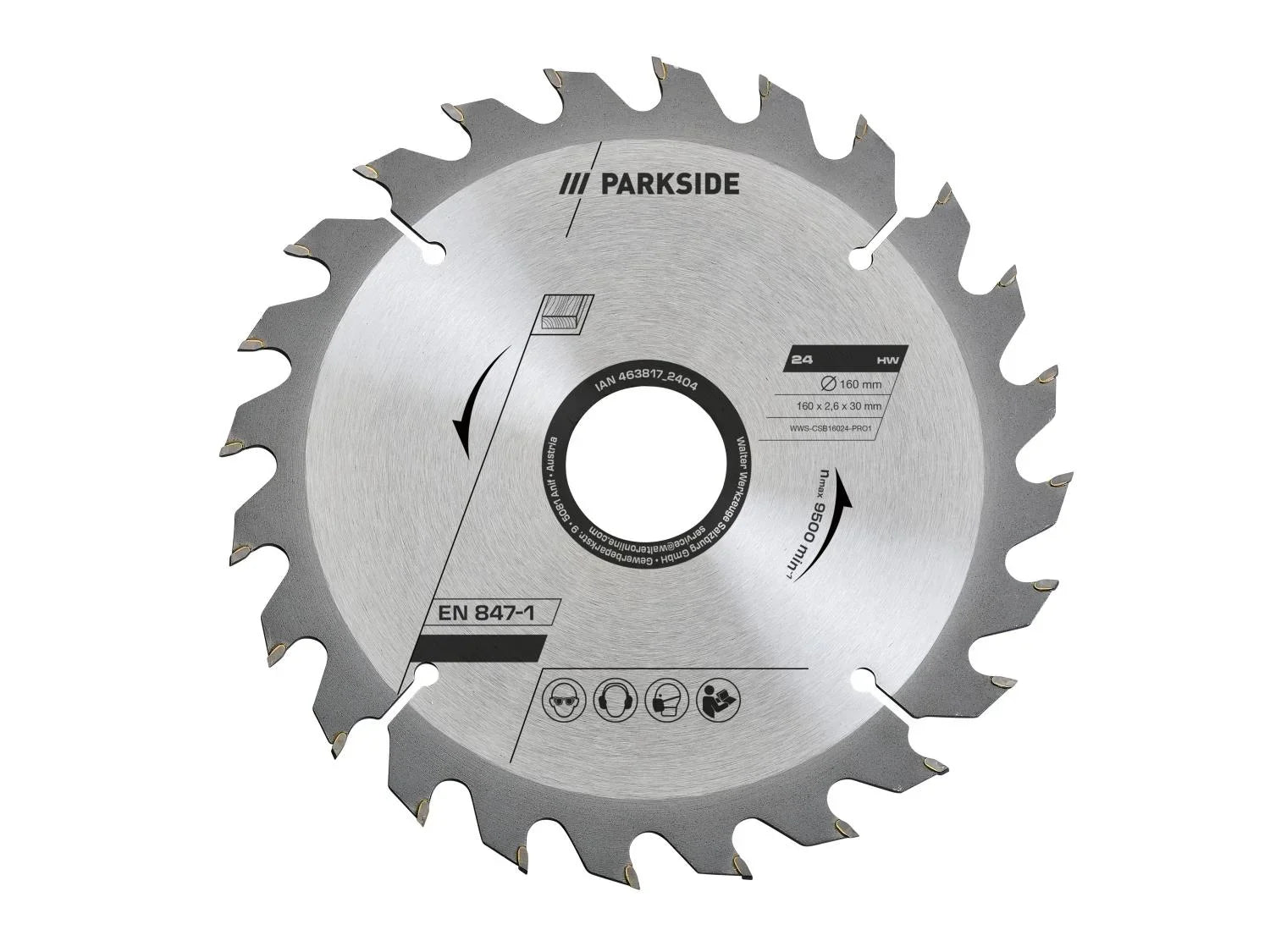 PARKSIDE Lame de scie circulaire, 160 mm, 24 dents, 42 dents, 48 dents