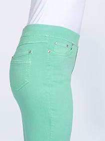 Pantalon femme 7/8° vert menthol