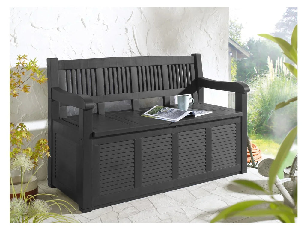 LIVARNO home Banc de jardin, 130 x 60 x 85 cm, anthracite
