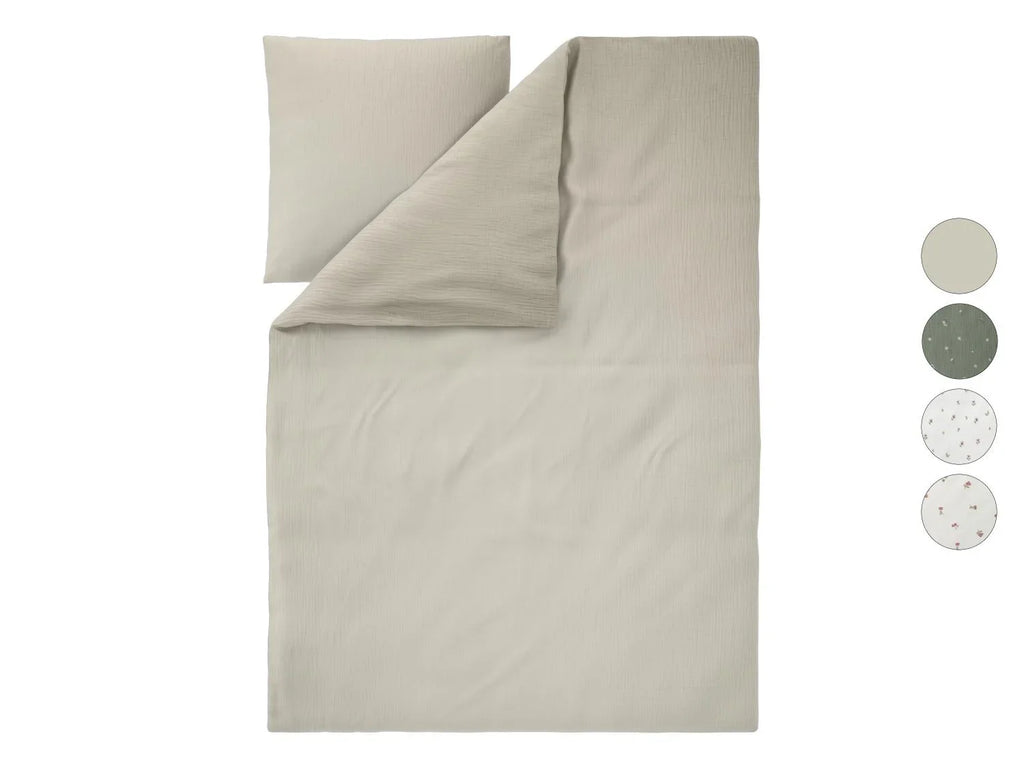 LIVARNO Parure de lit en mousseline, 140 x 200 cm
