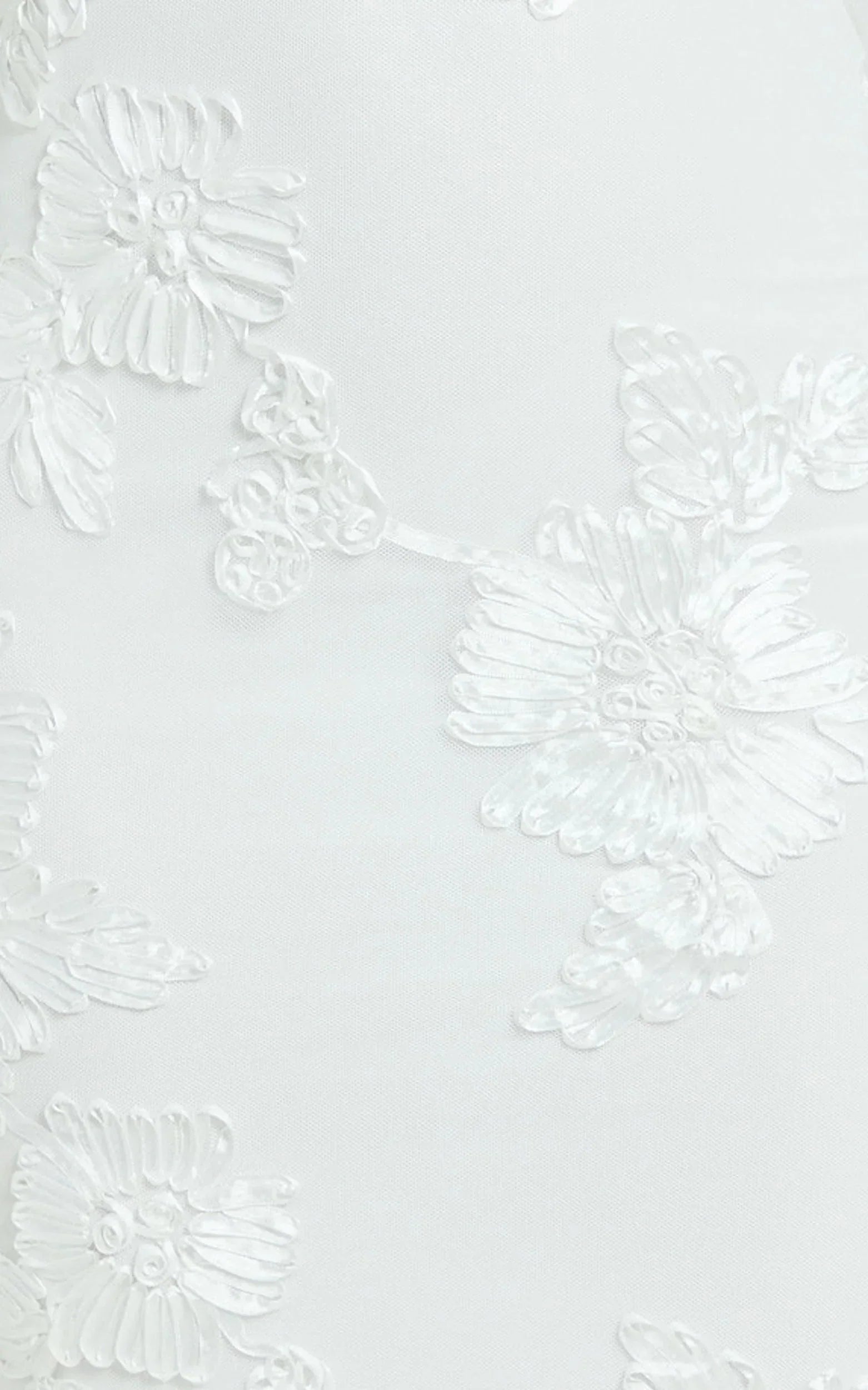 Rory Maxi Dress - Embroidered Mesh Dress in White