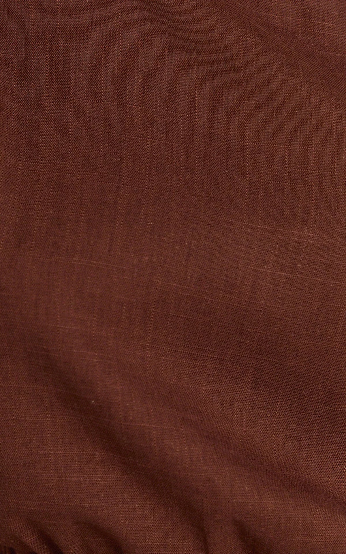 Collins Midi Skirt - Linen Look High Waisted Linen Look Bias Slip Skirt in Chocolate