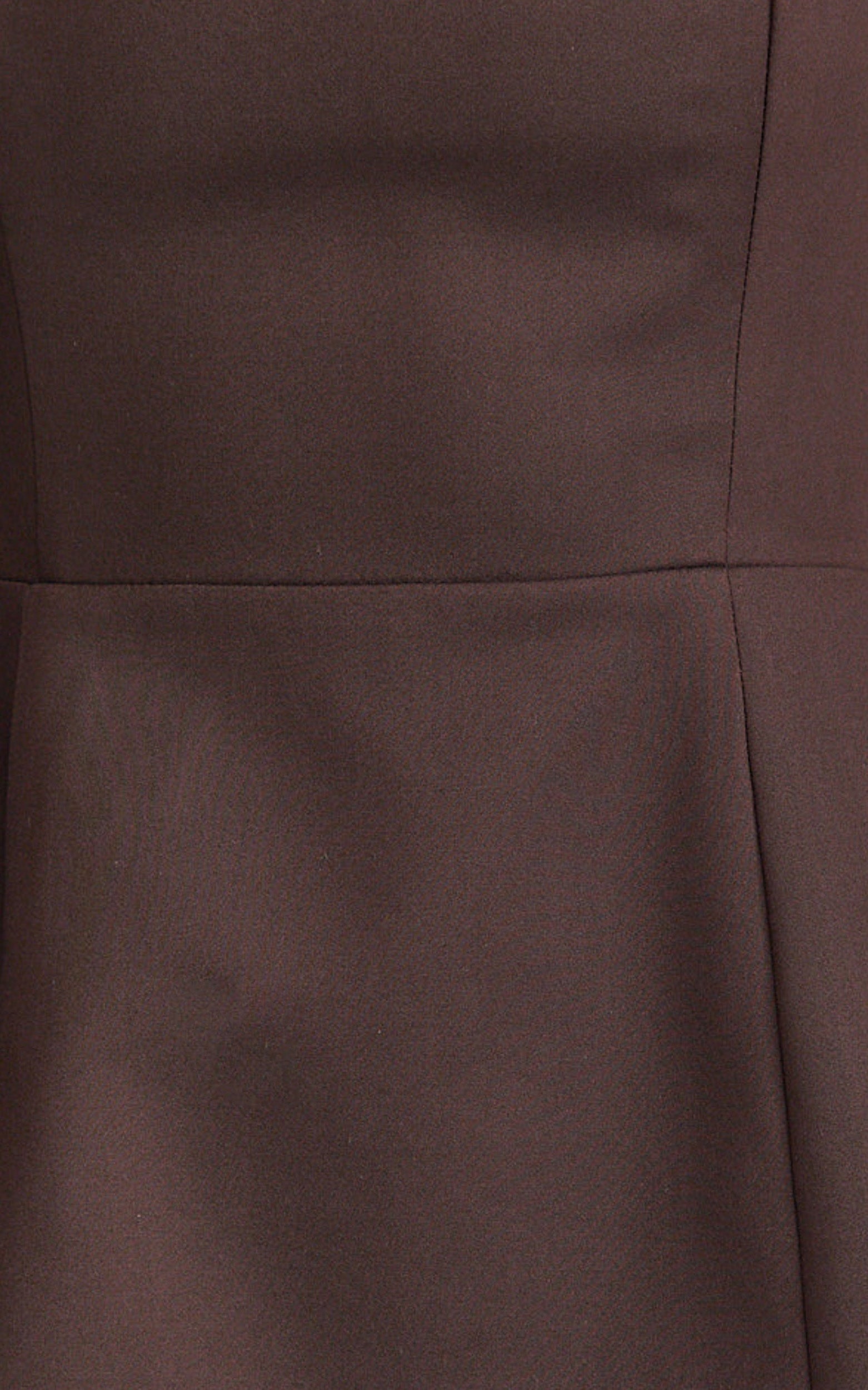 Dante Mini Dress - Halter Neck Tie Tulip Skirt Dress in Chocolate