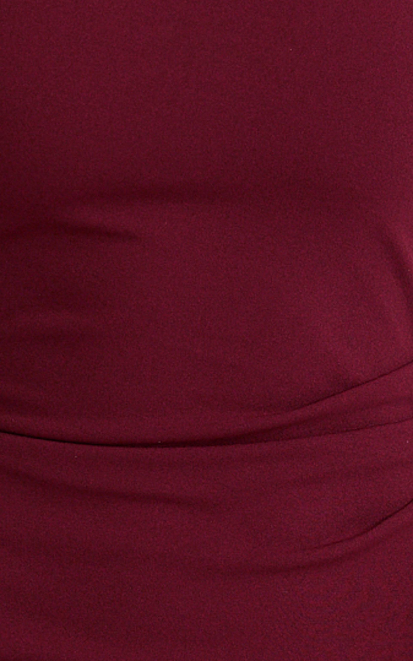 Helen Maxi Dress - One Shoulder Draped Fitted Dress in Wine