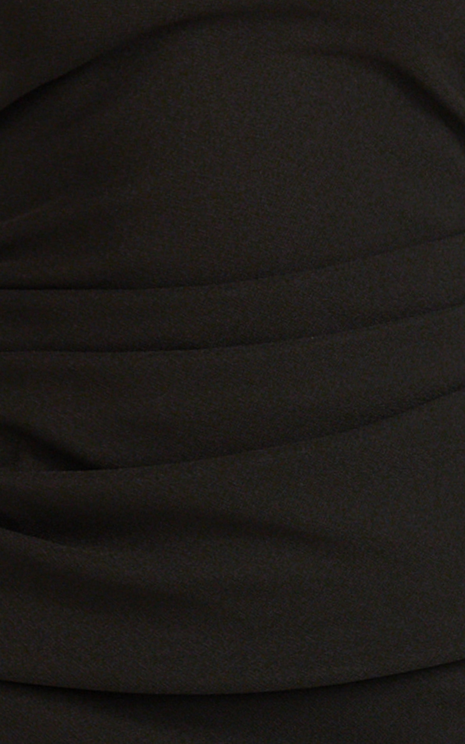 Lani Midi Dress - Scooped Neckline Draped Skirt Halter Dress in Black