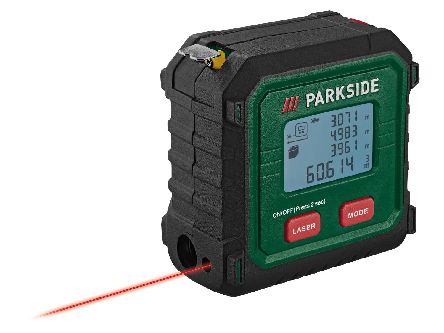 PARKSIDE Tlmtre laser avec mtre ruban PLMB C3, rouge, 50 m