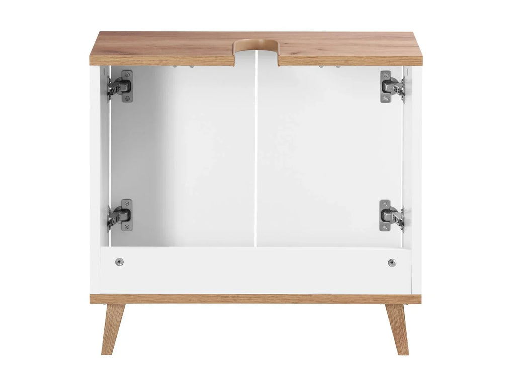 LIVARNO Meuble sous-vasque Corfu, 60 x 55 x 28 cm, blanc/imitation chne