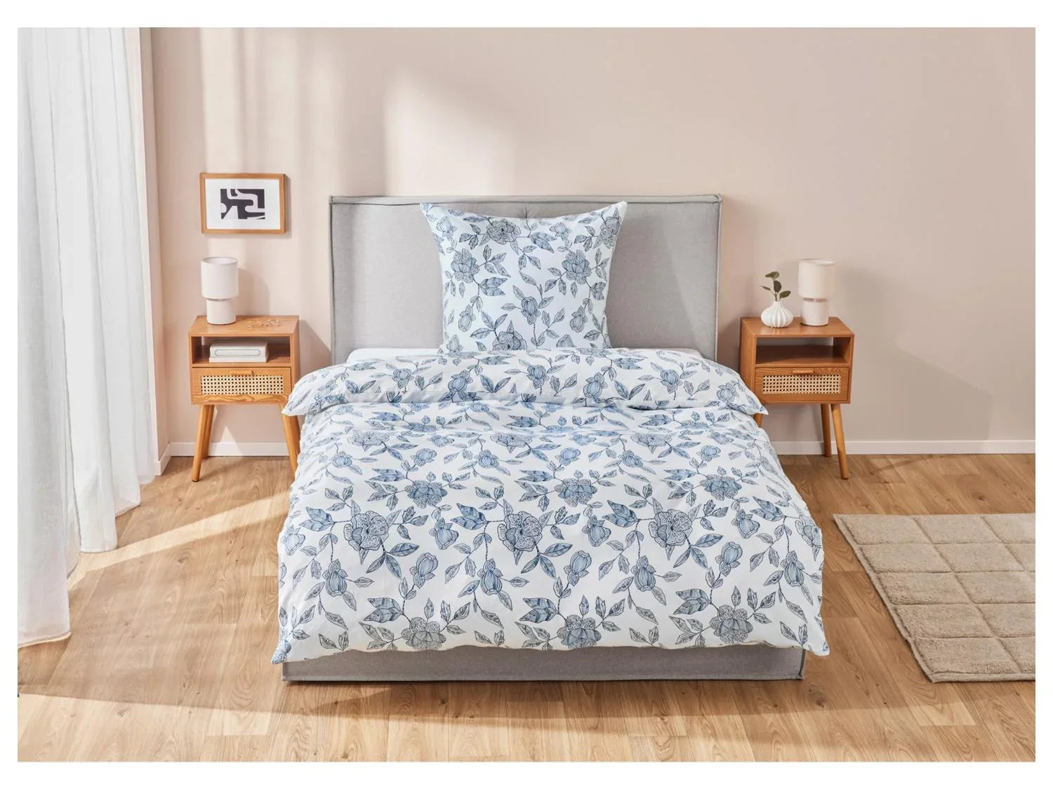 LIVARNO home Parure de lit en satin microfibre, 140 x 200 cm