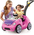 Step2 Whisper Ride II Ride On Push Toy Car Pink Ride On Car with Included Seat Belt Easy Storage