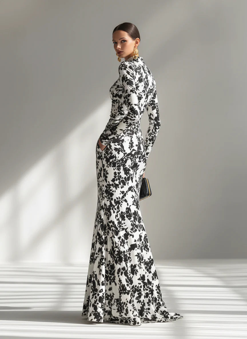 Damiana | Robe enveloppante en mélange stretch