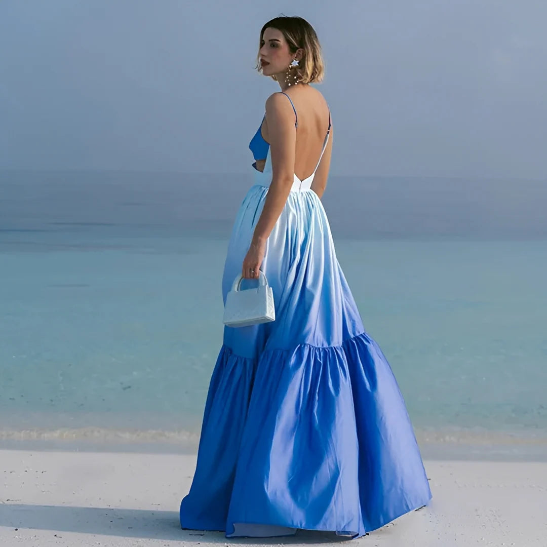 Corina - Robe Maxi Élégante à Bretelles