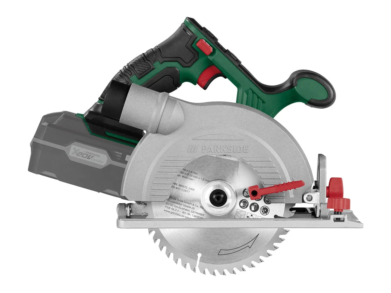 PARKSIDE Scie circulaire sans fil, PHKSA 20-Li C4, 160 mm, 20 V