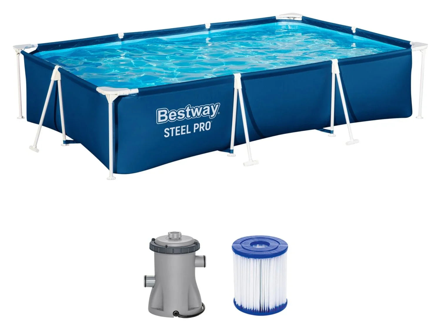Bestway Piscine hors-sol Steel Pro, 300 x 201 x 66 cm