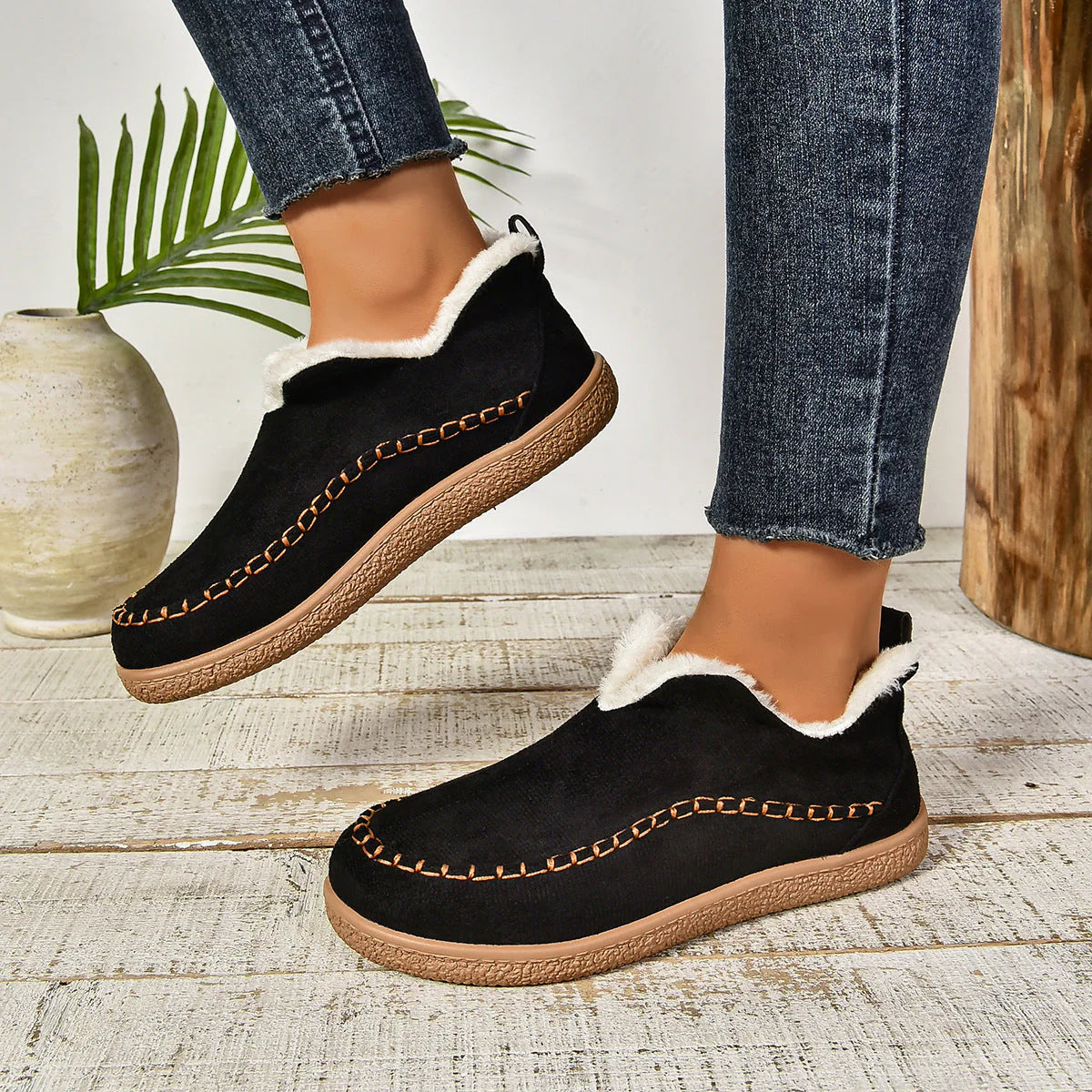 Bottes d'hiver thermiques ultra confortables antidérapantes pour femmes