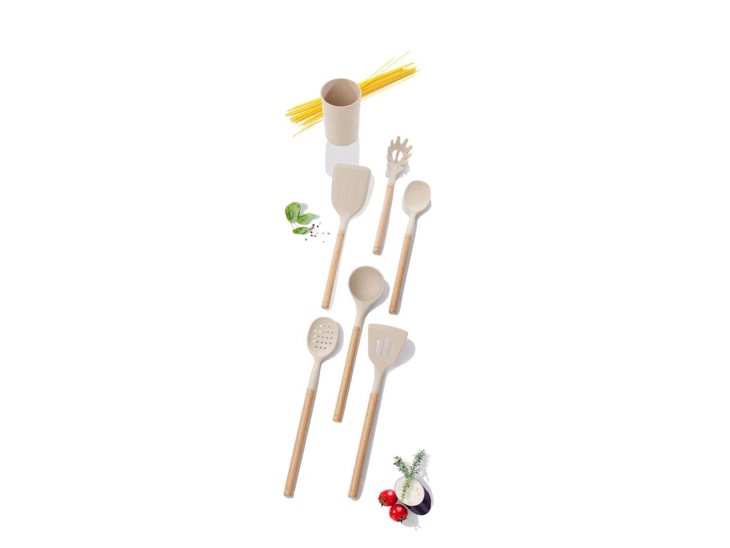 LIVARNO home Set d'ustensiles de cuisine, 7 pices