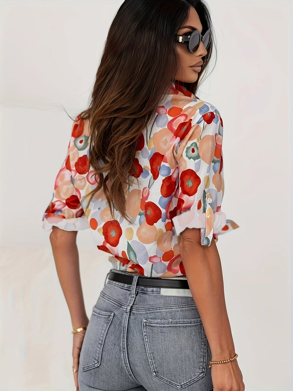 Blouse Femme à Imprimé Floral Coloré