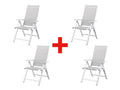 LIVARNO home Lot de 4 fauteuils HOUSTON