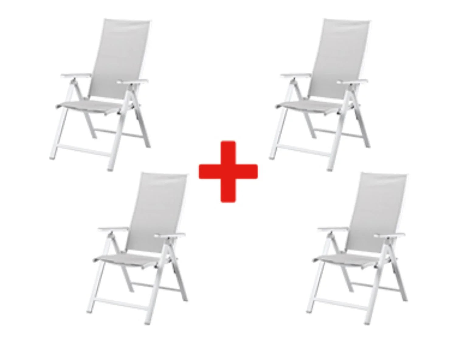LIVARNO home Lot de 4 fauteuils HOUSTON