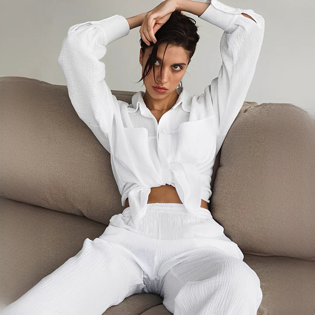 Lucille - Ensemble Relax Deux Pièces avec Pantalon