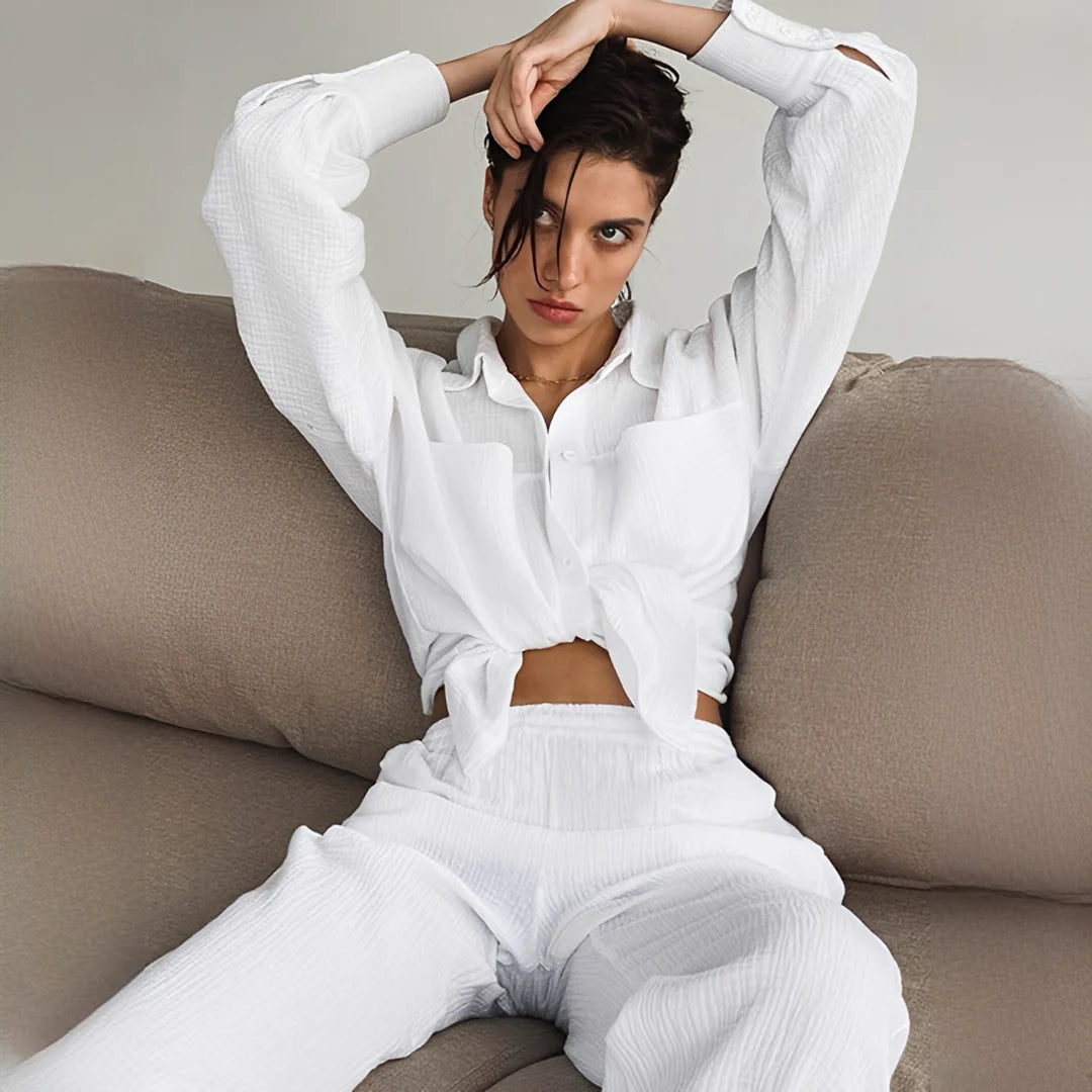Lucille - Ensemble Relax Deux Pièces avec Pantalon