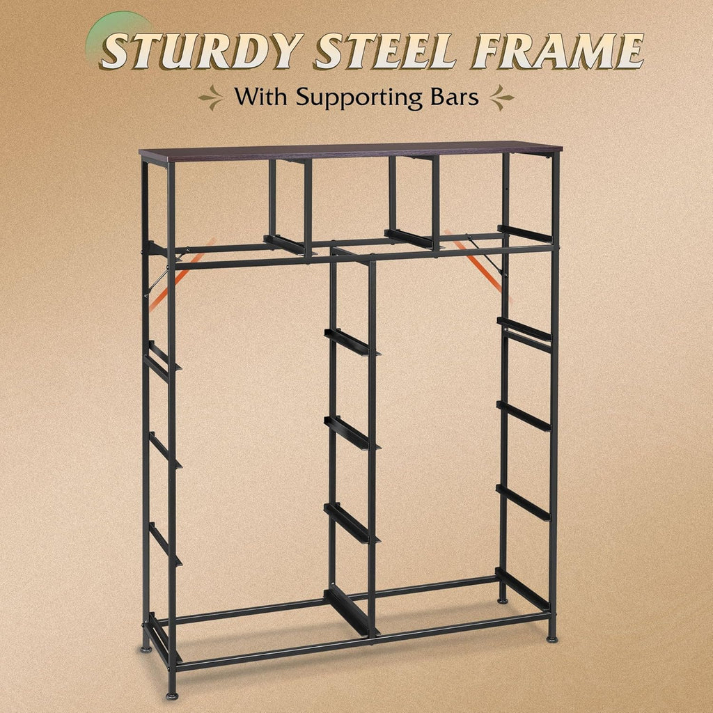 Storage Organizer Unit with 11 Fabric Bins, Storage Drawers Organizer with Steel Frame, Tall Storage Tower Organizaton