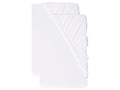 LIVARNO Lot de 2 draps-housses en jersey, 140-160 x 200 cm
