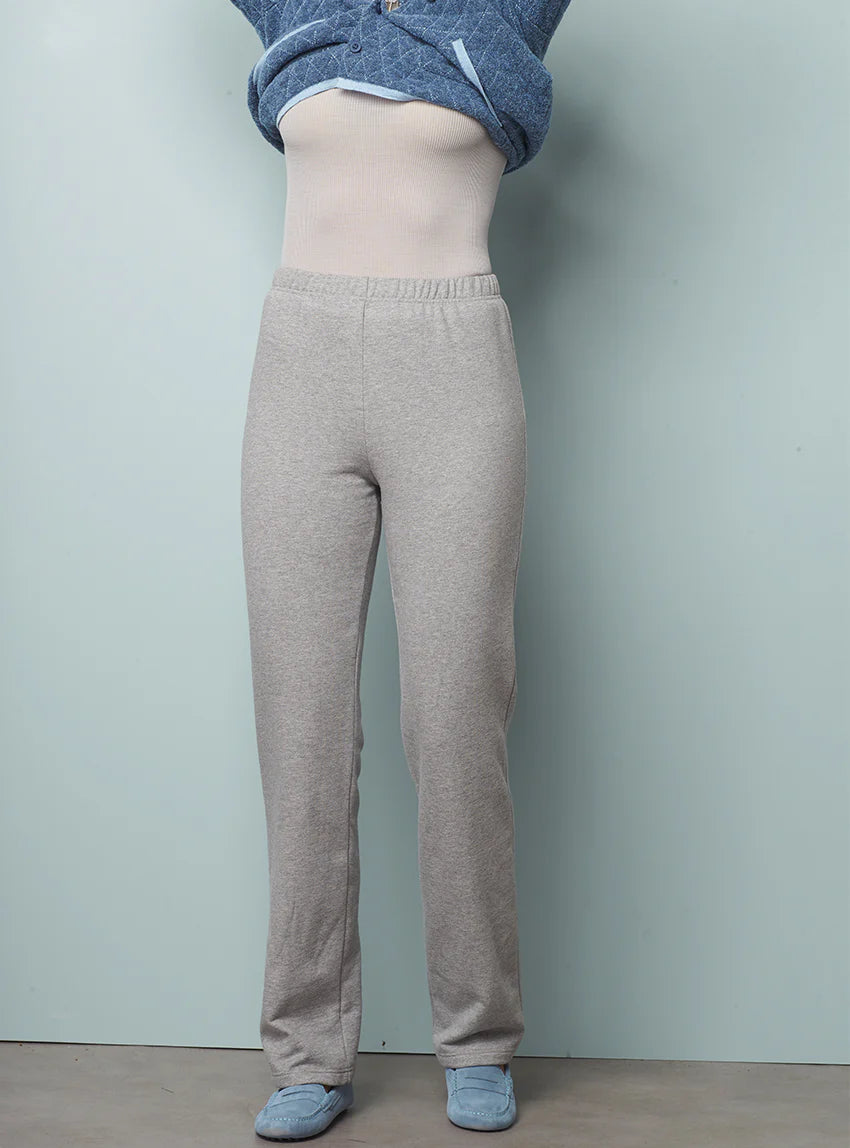 Pantalon de jogging femme en coton gris