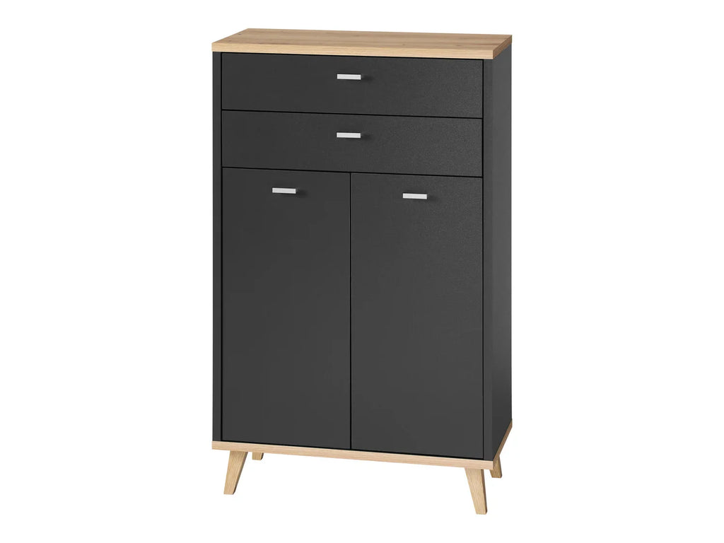 LIVARNO home Meuble de salle de bains Corfu, 60 x 96 x 28 cm, anthracite/imitation chne