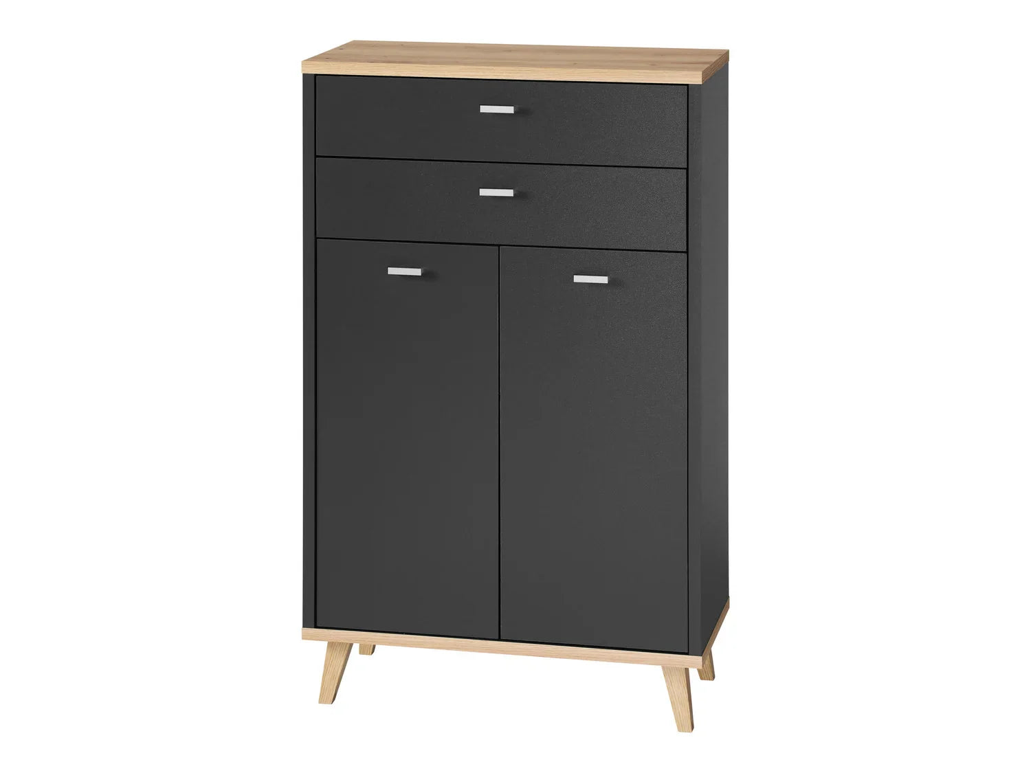 LIVARNO home Meuble de salle de bains Corfu, 60 x 96 x 28 cm, anthracite/imitation chne