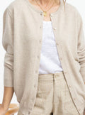 Cardigan femme en cachemire beige