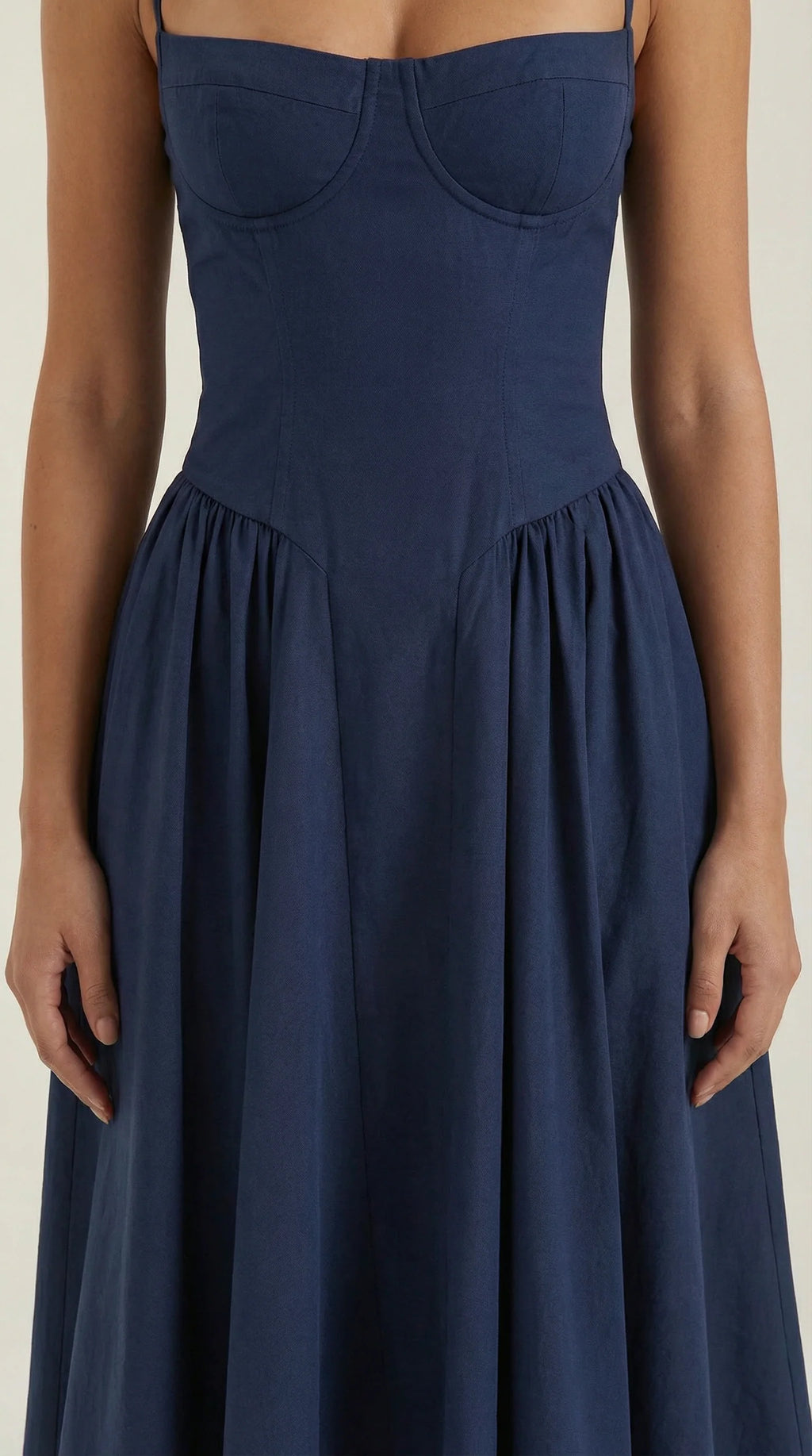 Robe mi-longue corset florale pour femme avec décolleté en cœur