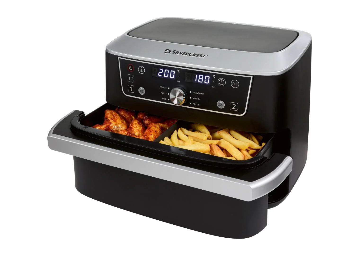 SILVERCREST Friteuse  air chaud double compartiment