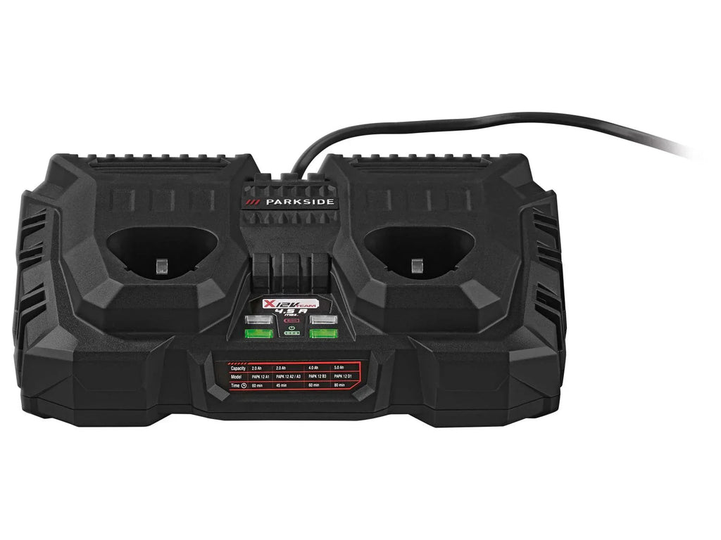 PARKSIDE Chargeur de batterie double, 4,5 A, 12 V