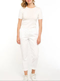 Pantalon chino femme en coton blanc