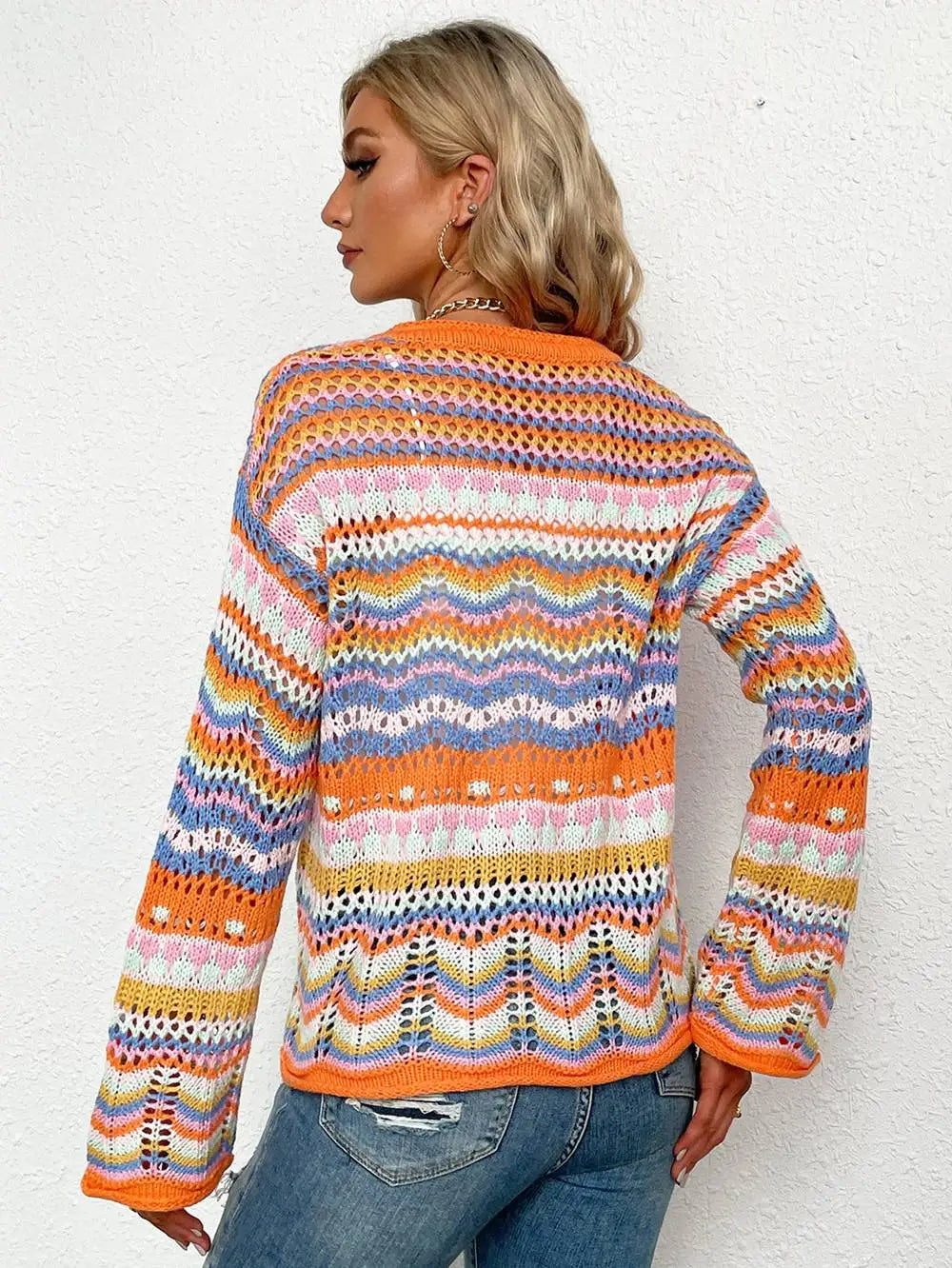 Sophie Paris | Cardigan Coloré en Tricot à Motifs