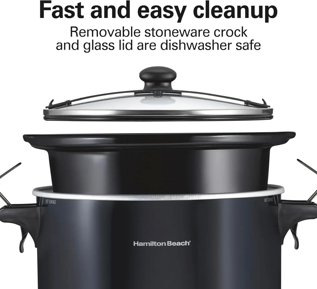 Slow Cooker Extra Large 10 Quart Stay or Go Portable With Lid Lock