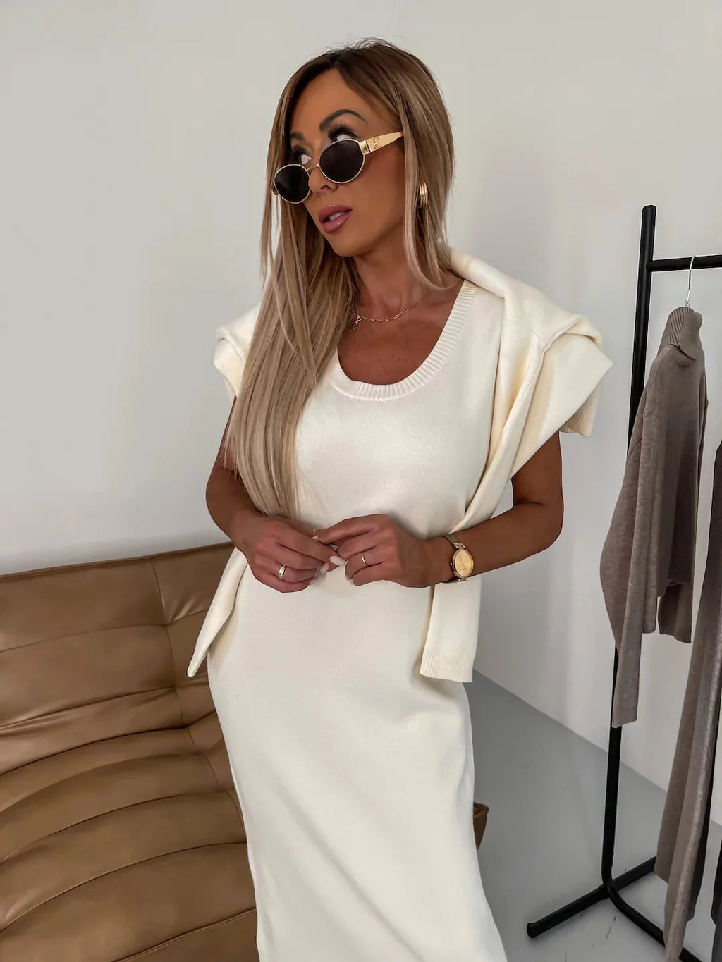 Ensemble Robe et Pull Col Roulé