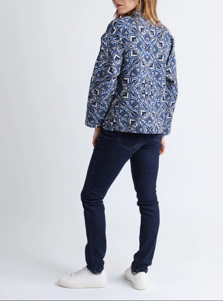 Veste matelassée femme bleu