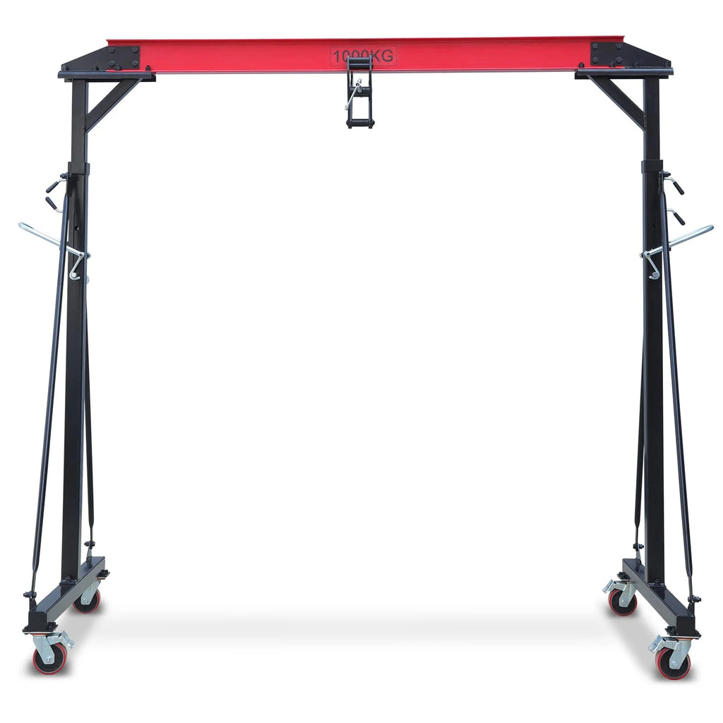 2025  1 Ton Adjustable Gantry Crane, 2200 lbs Capacity, Height Adjustable 96.5-143.7, Portable Hoist for Factory, Construction, Warehouse, Auto Repair