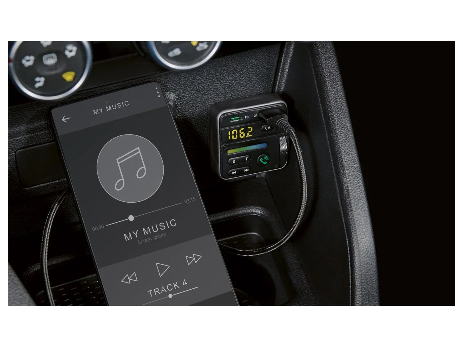 TRONIC Transmetteur audio Bluetooth-FM, 20 W
