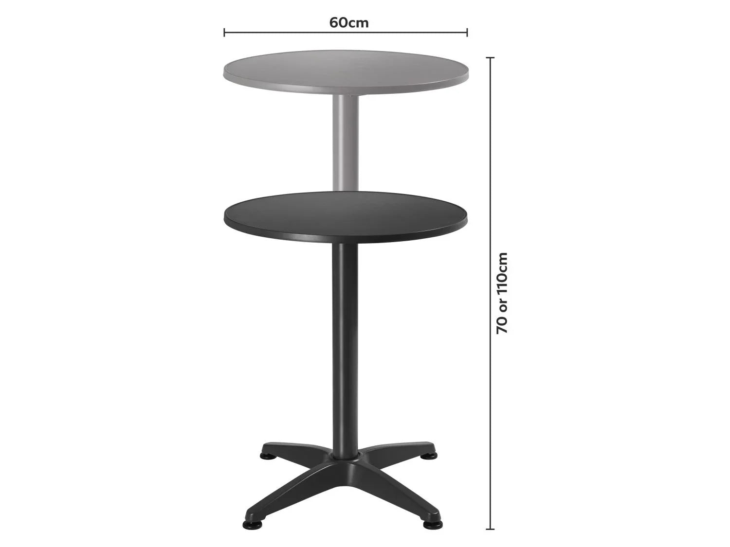 LIVARNO Table de bistrot et table mange debout 2 en 1