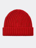 Bonnet femme en laine mérinos rouge