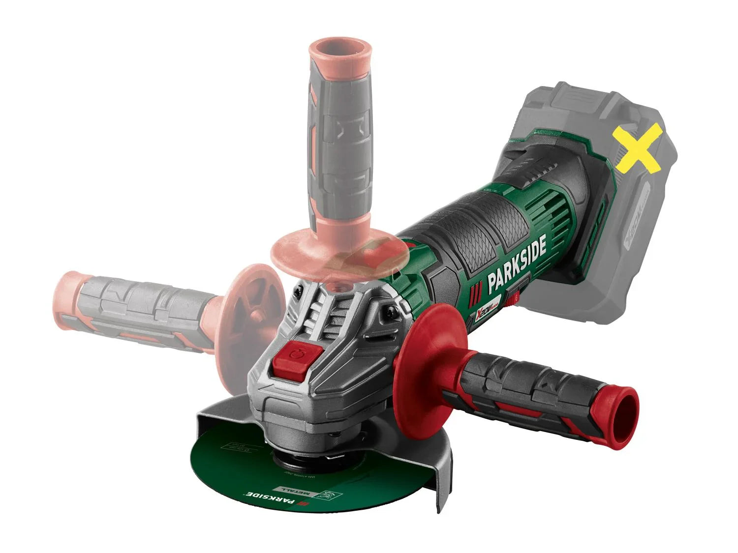 PARKSIDE Meuleuse d'angle sans fil PWSA 20-Li G4, 20 V